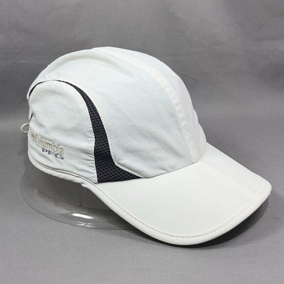 Columbia PFG Strapback Hat Cap 4 Panel White Tennis Golf Running Sports Womens - Picture 1 of 14